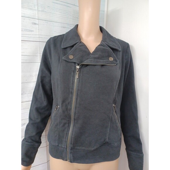 Womens New York And Company Black Motorcycle Jacket Sz M - Picture 2 of 8